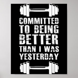Poster Motivation Fitness Pour Hommes Femmes Avec Gym W