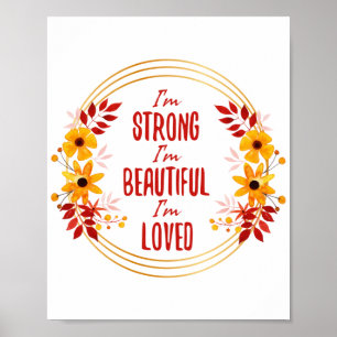 Poster Motivation gracieuse mots pour le succès