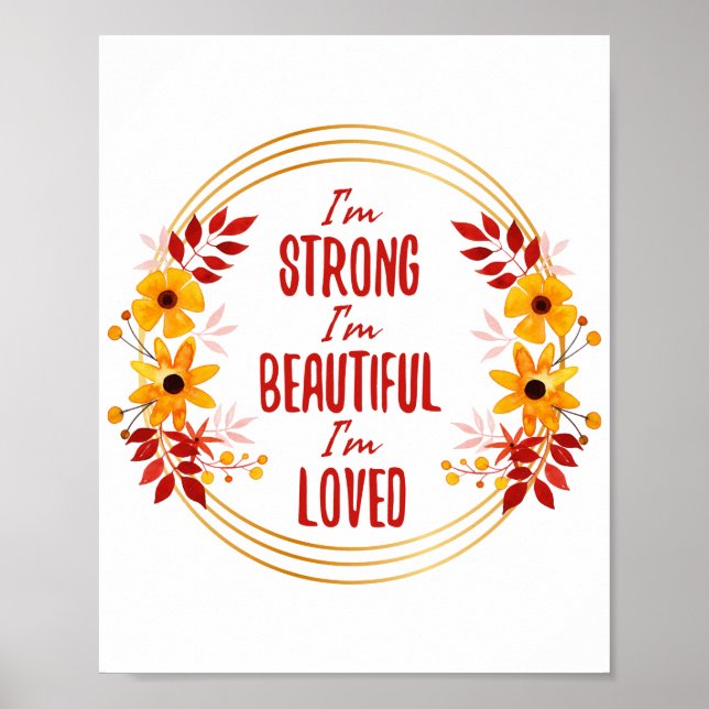 Poster Motivation gracieuse mots pour le succès (Devant)