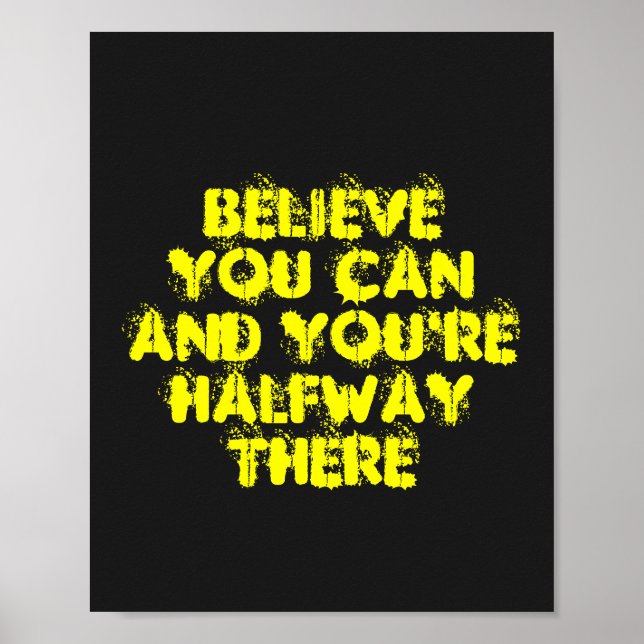Poster Motivation inspirante Citations de succès positif (Devant)