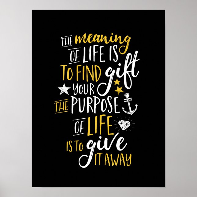 Poster Motivation Inspirationnelle Citation Le Sens De La (Devant)
