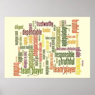 Poster Motivation Mots #4 valeurs positives