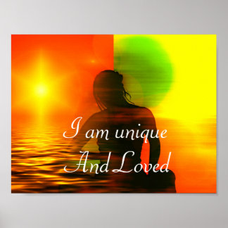 Poster Motivation positive de l'affirmation sur l'estime