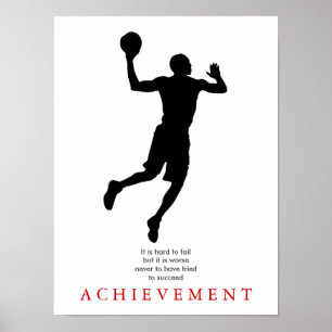 Poster Motivational Basketball Player