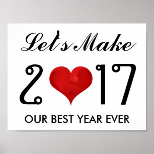 Poster Motivational Bonne année 2017 Meilleure année jama