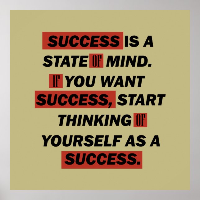 Poster Motivational cite le succès dans la vie (Devant)