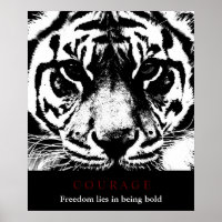 Motivational Courage Tiger Liberté être audacieux