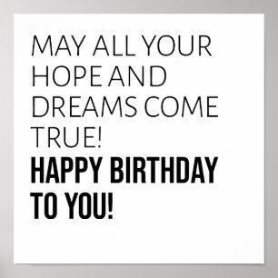 Poster Motivational Joyeux voeux d'anniversaire