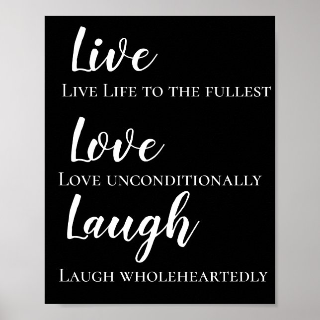 Poster Motivational Live Love Lauder (Devant)