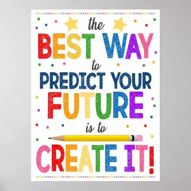Poster Motivational Rainbow Classroom (Devant)