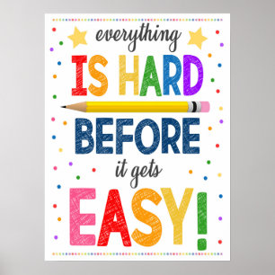 Poster Motivational Rainbow Classroom