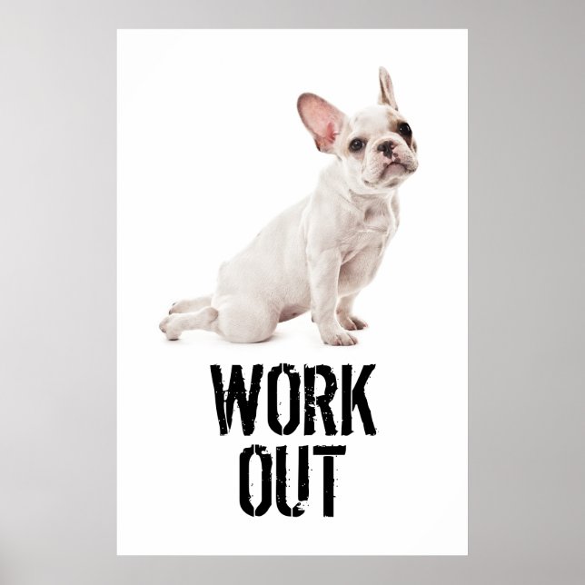 Poster Motivational : Travaille dehors! (Devant)
