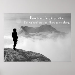 Poster Motivational Words for Practice and Perserverance