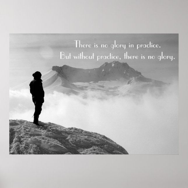 Poster Motivational Words for Practice and Perserververin (Devant)