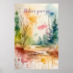 Poster Motivationnel Aquarelle murale Art 39