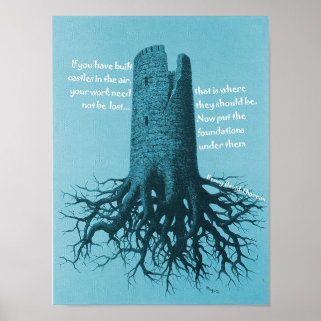 Poster Motivationnel Château Thoreau en l'air (Devant)