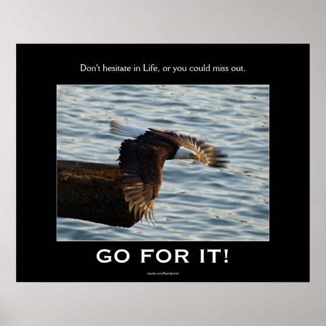 Poster Motivationnel de l'aigle chauve (Devant)
