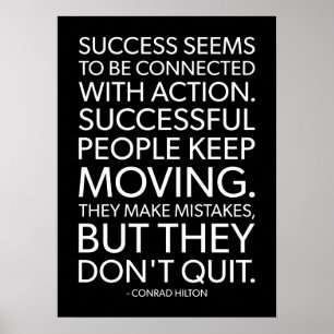 Poster motivationnel de réussite et de gymnase
