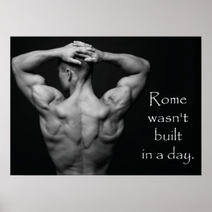 Poster motivationnel de réussite et de gymnase