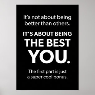 Poster motivationnel de réussite et de gymnase