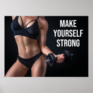 Poster motivationnel de réussite et de gymnase