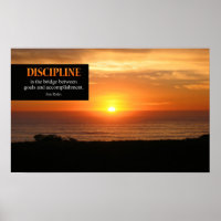 Poster Motivationnel Discipline Imprimer