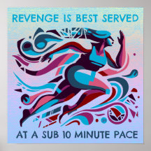 Poster Motivationnel du coureur de la venge