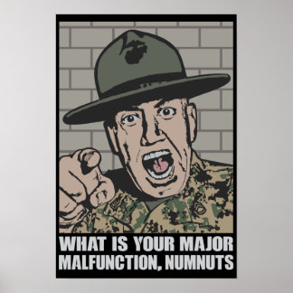 Poster Motivationnel du sergent d'entraînement mil