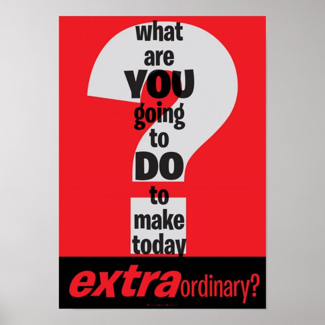 Poster Motivationnel - Faire Aujourd'hui Extraordi (Devant)