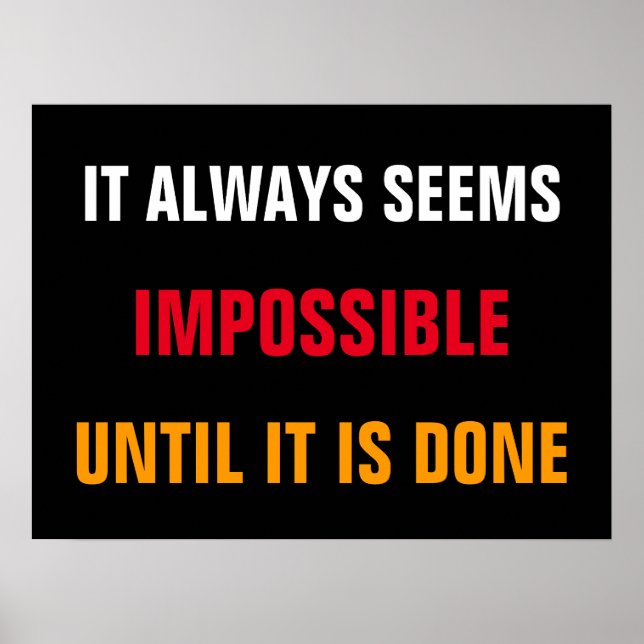 Poster Motivationnel Il Semble Toujours Citer Imprimer (Devant)