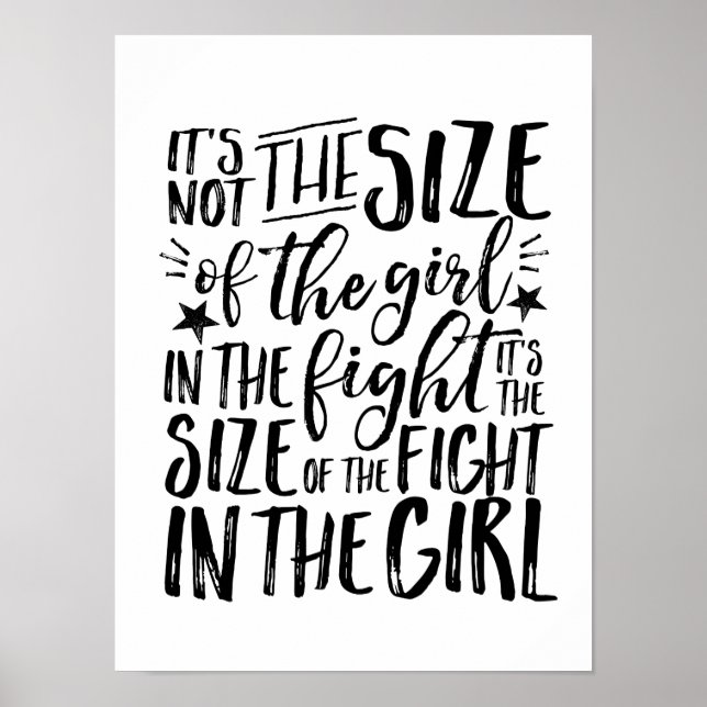 Poster Motivationnel Inspirational Citation Girl Power Po (Devant)