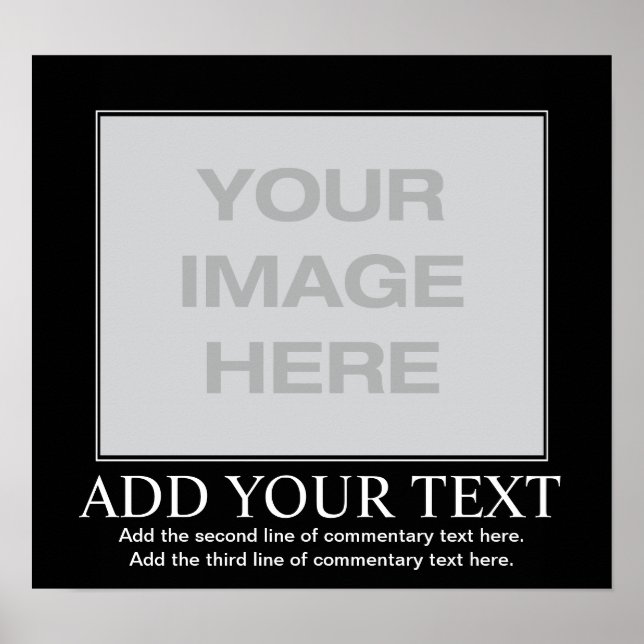 Poster Motivationnel Personnalisé - Demotivationne (Devant)