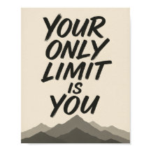 Motivationnel | Typographie Gras & Art de Montagne