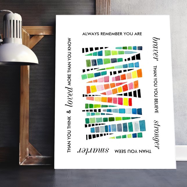 Poster Motivationnelle Inspiration Brave Citation forte (Motivational Inspiring Brave Strong Quote)