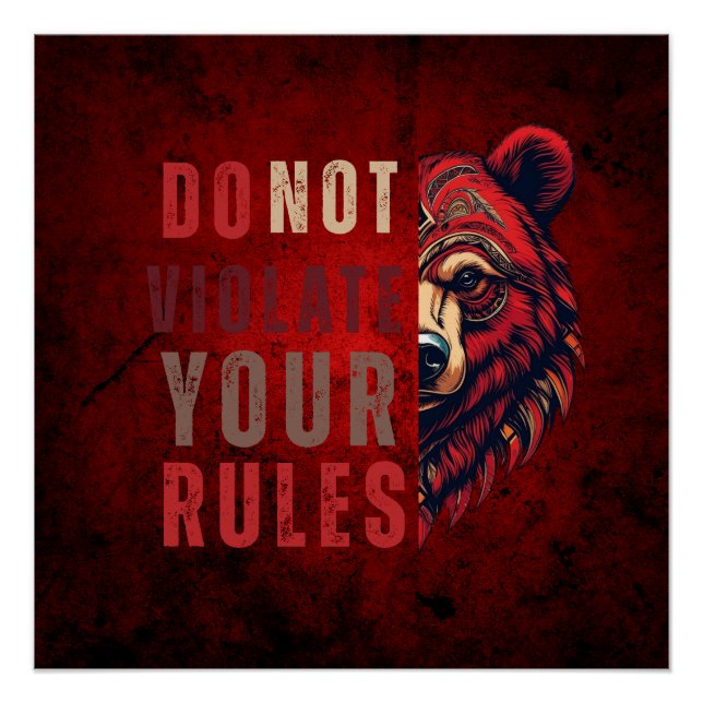 Poster Motiver | Forex mentalité | Ours (Devant)