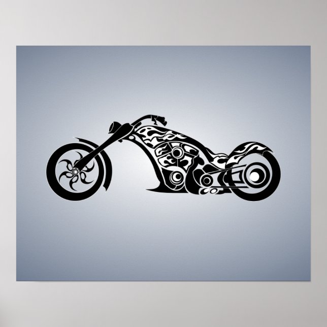 Poster moto-bike-531004 TRIBAL TATTOO MOTORBIKE TRANSPOR (Devant)
