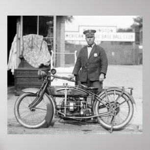 Poster Moto de police Henderson, 1922