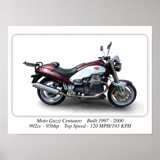 Poster Moto Guzzi Centauro Classic Moto - Taille A3 (Devant)