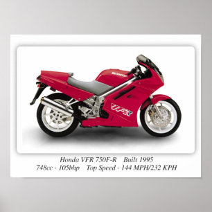 Poster Moto Honda VFR 750F-R - A3