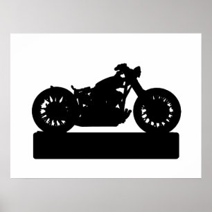 Poster Moto noire pour murs