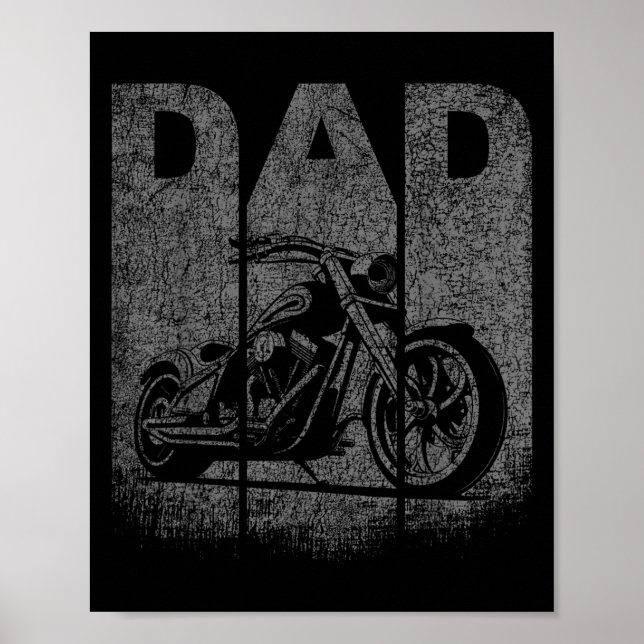 Poster Moto papa Fête des pères Moto Graphique (Devant)