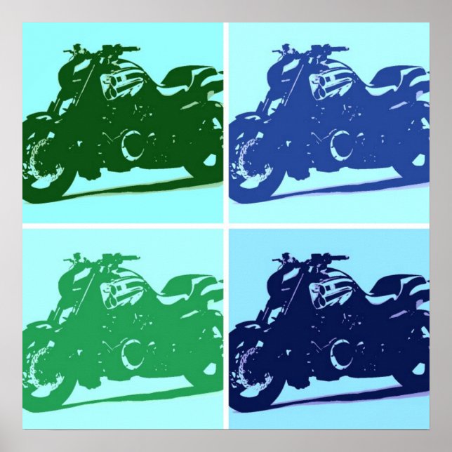 Poster Moto Pop Art (Devant)