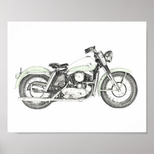 Poster Moto sportif 1957