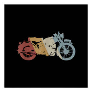 Poster Moto style rétro Vintage