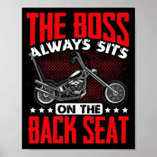 Poster Moto Vélo Rider Le Boss Se Trouve Toujours Sur Le