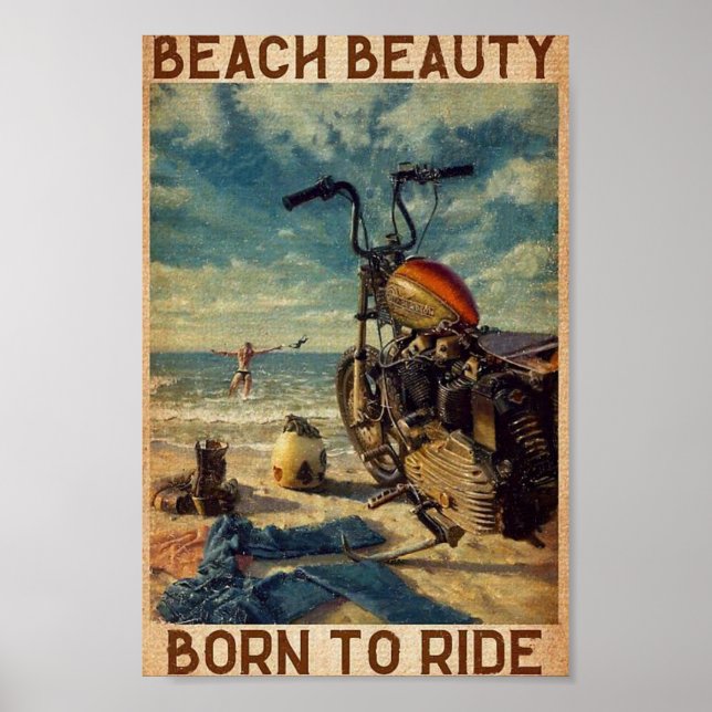 Poster moto vintage (Devant)