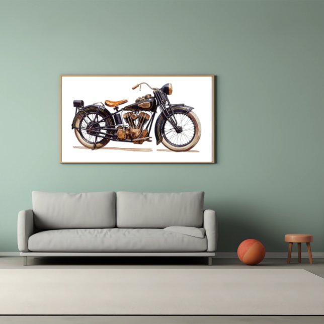 Poster Moto Vintage classique (Créateur téléchargé)