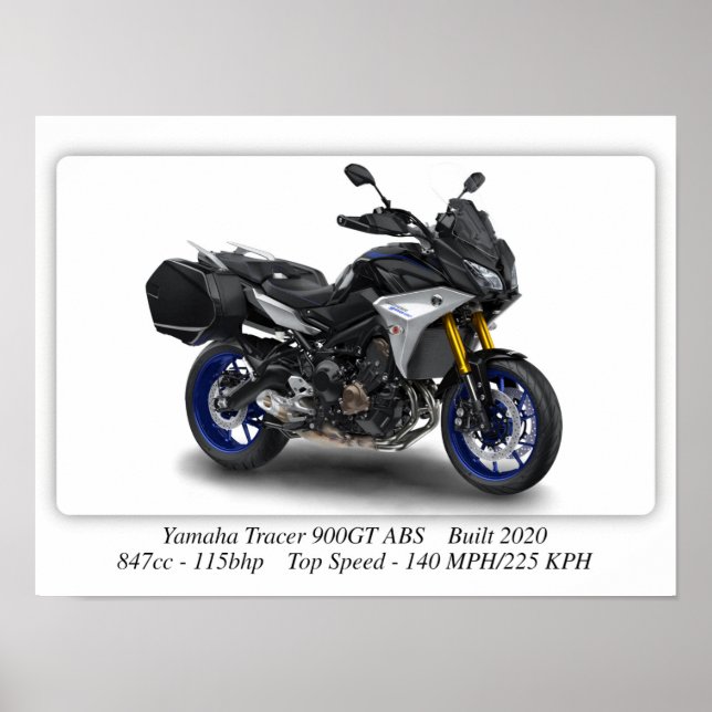 Poster Moto Yamaha Tracer 900 GT ABS - A3 (Devant)
