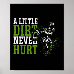 Poster Motocross À Vélo Irréfléchi Un Peu Sale Jamais Mal