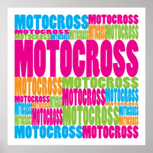 Poster Motocross coloré